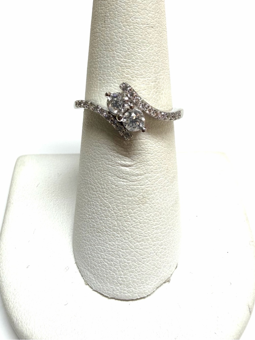 10k White Gold .47ctw Natural Diamond Engagement Ring